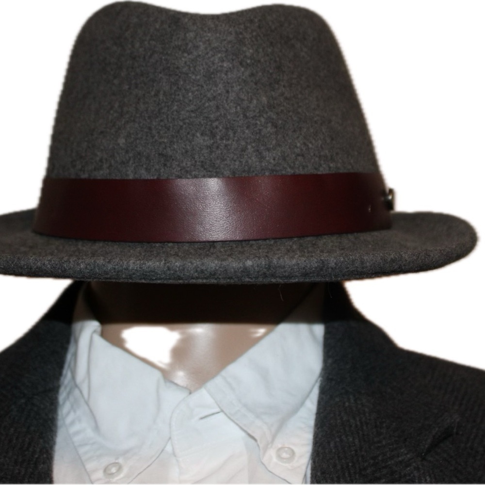 Gray Fedora with Brown Band​​​​​​​​​​​​​​​